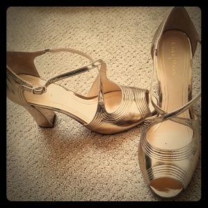 Cole Haan gold heels Size 7